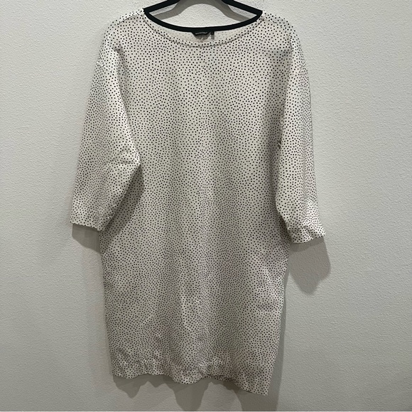 Marimekko Vihmu Polka dot women’s 3/4 sleeve dress size M office minimalist